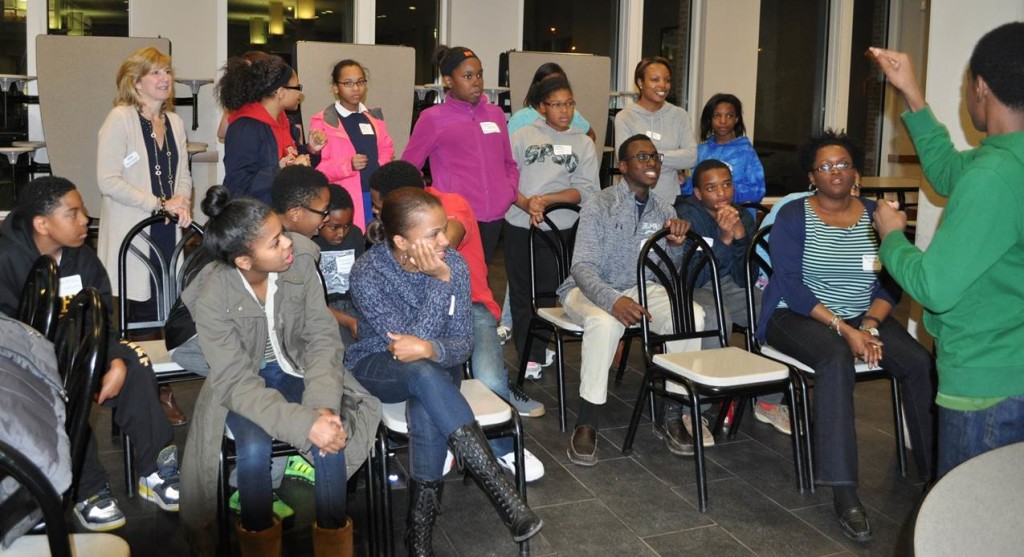 Middle School Families and B.E.S.T. Staff playing Charades